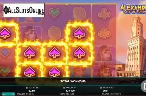 Win Screen 2. Alexandria City Of Fortune from Leander Games