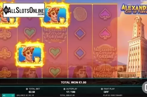 Win Screen 3. Alexandria City Of Fortune from Leander Games