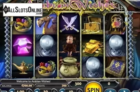 Reel Screen. Arabian Wishes from Nucleus Gaming