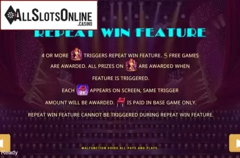 Paytable 1. Burlesque 2 from PlayStar