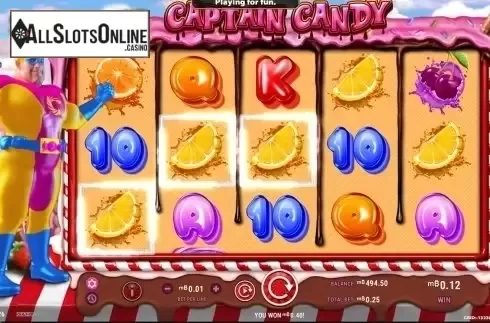 Game workflow screen. Captain Candy from GameArt