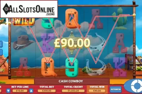 Win Screen. Cash Cowboys from The Games Company