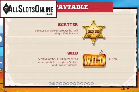 Paytable 2. Cash Cowboys from The Games Company