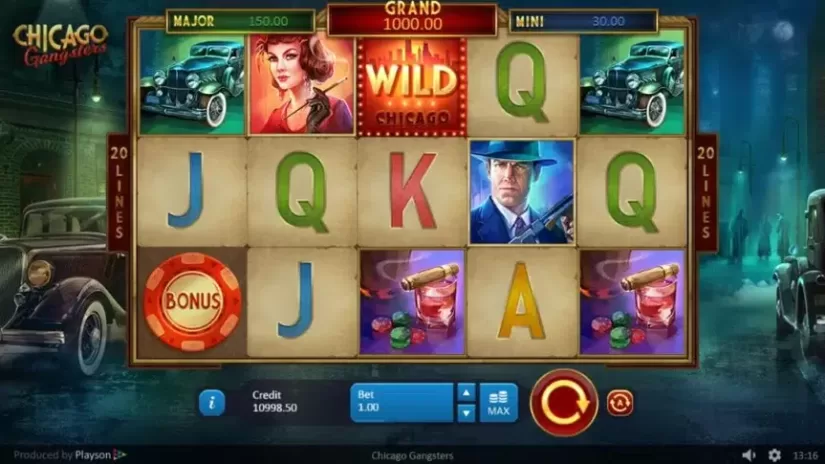 Chicago Gangsters slot screenshot 1