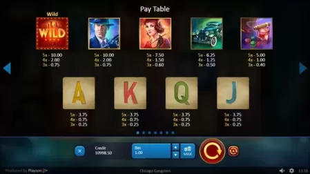 Chicago Gangsters slot screenshot 2