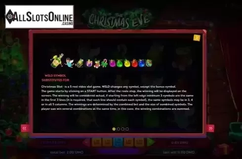 Wild feature screen