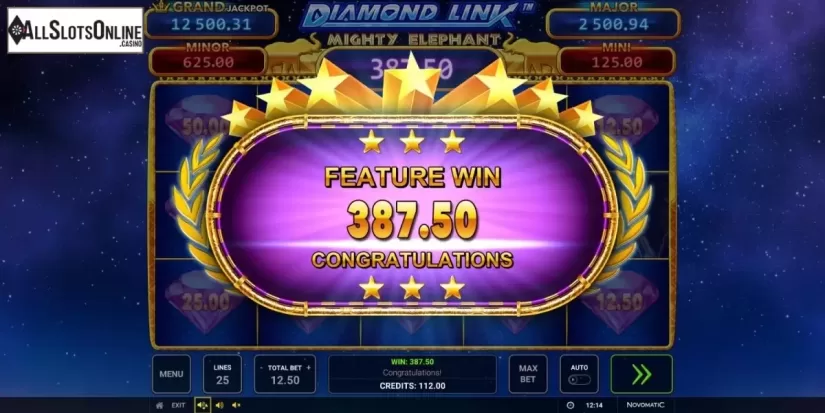 Jackpot 3. Diamond Link Mighty Elephant from Greentube