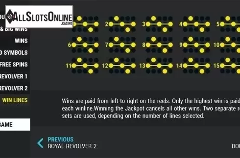 Paytable 7. Double Wild Wins from Slot Factory