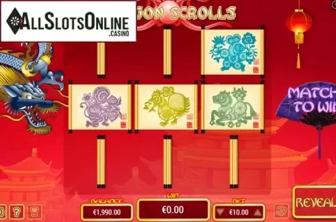 Game Screen 2. Dragon Scrolls Scratch from Pariplay