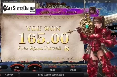 Total win screen. Dragon Slayer (SimplePlay) from SimplePlay