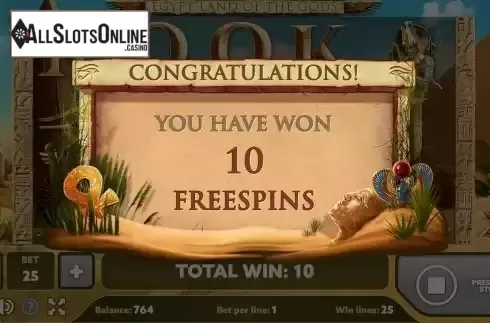 Free Spins Win Screen