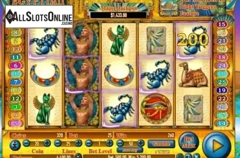 Win Screen. Egyptian Dreams from Habanero