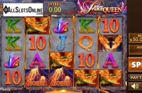 Reels screen. Fire Queen (PlayStar) from PlayStar