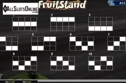 Paytable 2. Fruit Stand from AlteaGaming