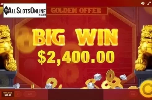 Screen 6. Golden Offer from Red Tiger