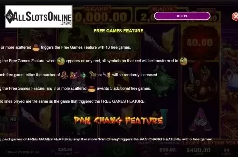 FS feature screen