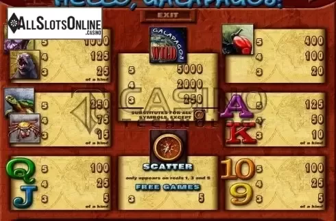 Screen6. Hello, Galapagos from Casino Technology