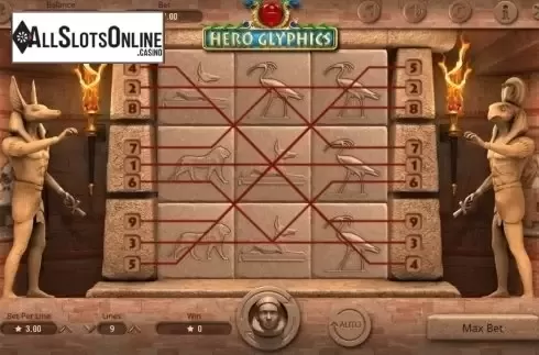 Screen3. Hero Glyphics from Booming Games