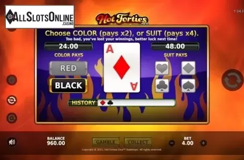 Gamble game screen