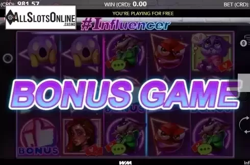 Bonus Game screen