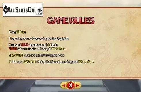 Paytable 2. Jade Empire from TOP TREND GAMING
