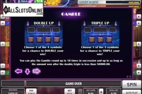 Paytable 4. Jazz of New Orleans from Play'n Go