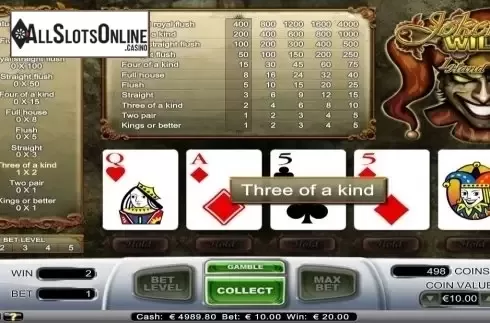Game Screen. Joker Wild (NetEnt) from NetEnt