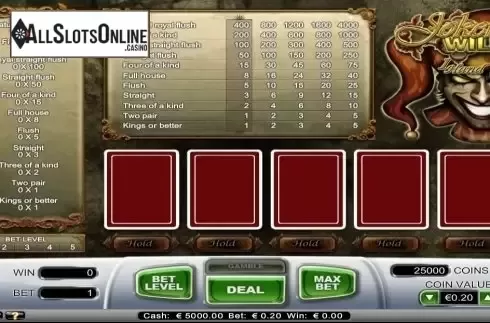Game Screen. Joker Wild (NetEnt) from NetEnt