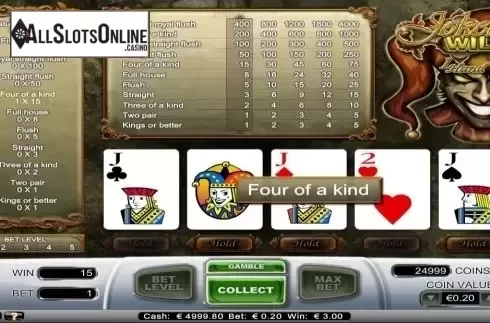 Game Screen. Joker Wild (NetEnt) from NetEnt