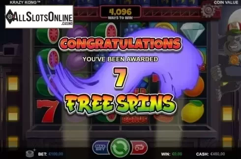 Free Spins 1. Krazy Kong from Betsson Group