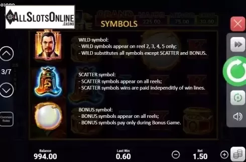Paytable 3