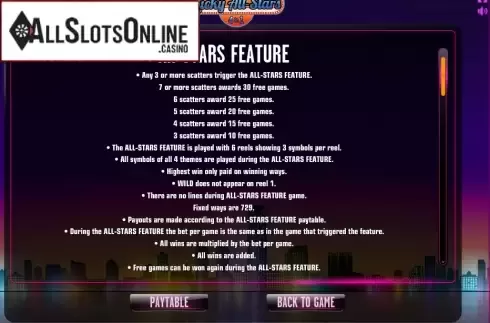 Screen2. Lucky All-Stars 4 in 1 from Bwin.Party