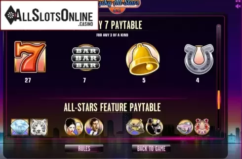 Screen8. Lucky All-Stars 4 in 1 from Bwin.Party