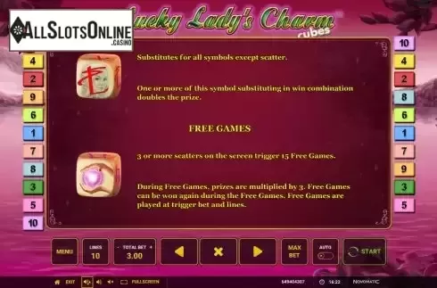 Features screen