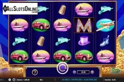 Reels screen. Monopoly Big Money Reel from WMS