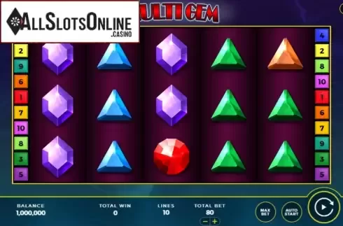 Reel screen. Multi Gem from Bally Wulff