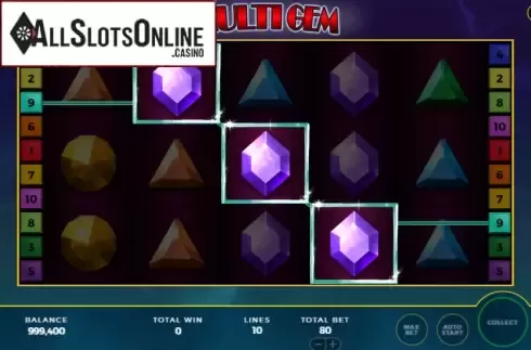 Win screen 1. Multi Gem from Bally Wulff