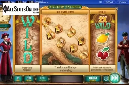 Start Screen. Mystery Express from IGT