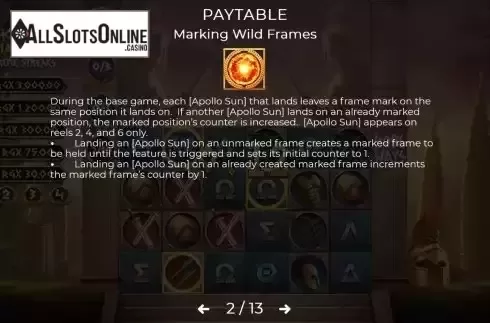 Marking Wild Frames screen