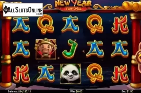 Reel screen. New Year Fortunes from Mobilots