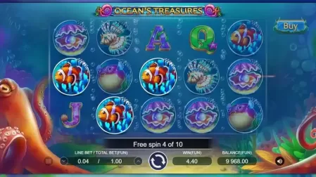 Ocean's Treasures slot screenshot 3