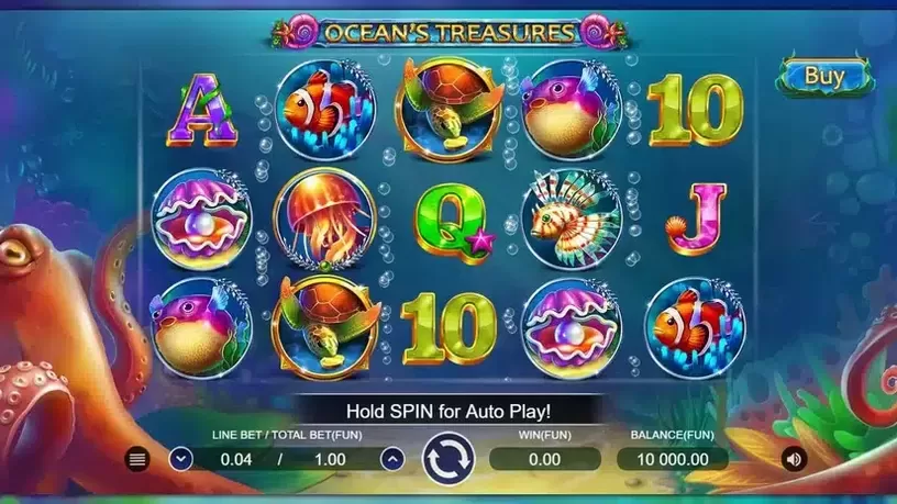 Ocean's Treasures slot screenshot 1