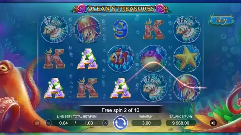 Ocean's Treasures slot screenshot 2