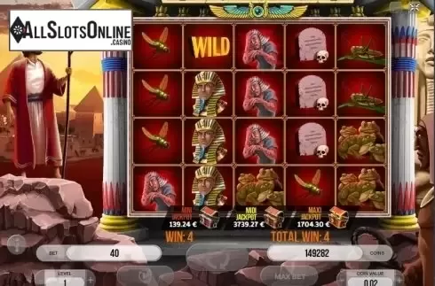 Wild Win screen. Plagues Of Egypt from Fugaso