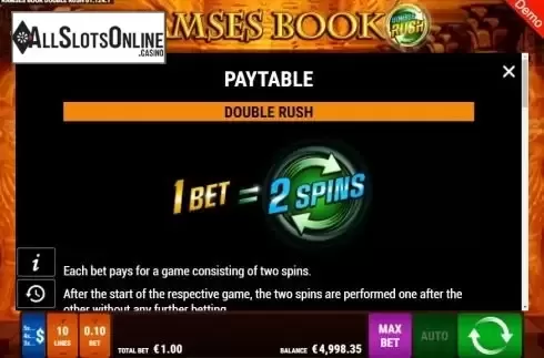 Paytable 1