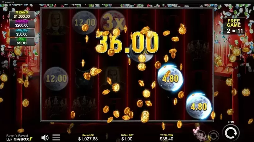 Raven's Reveal slot screenshot 7