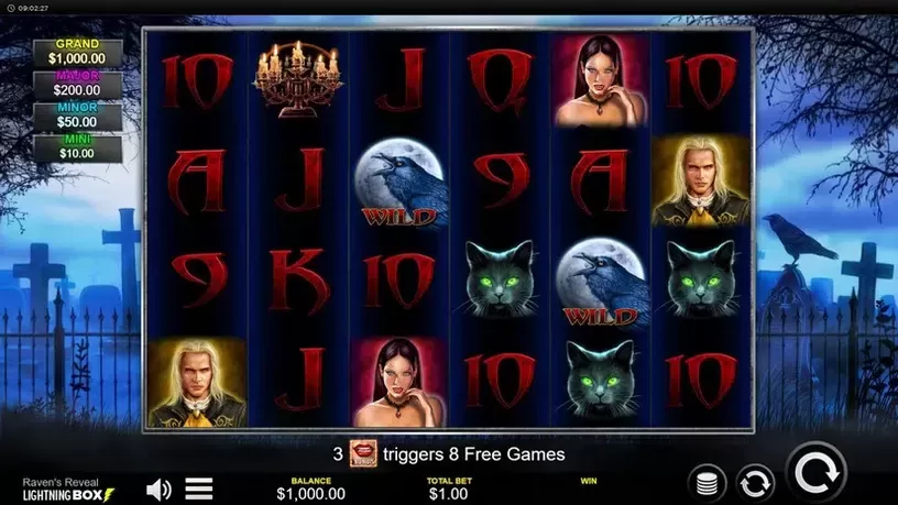 Raven's Reveal slot screenshot 1