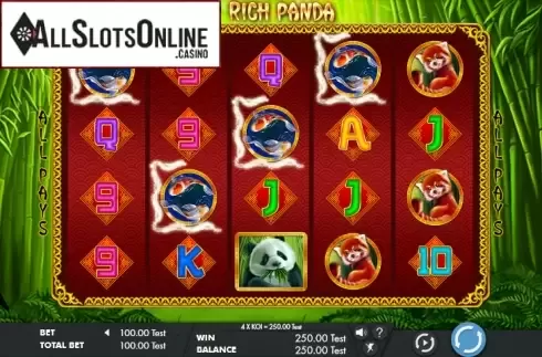 Win screen. Rich panda from Genesis