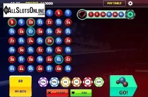 Reel screen. Rush Bingo from Inspired Gaming