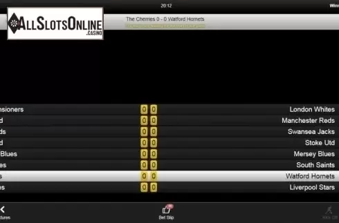 Reel screen. Rush Football Live from Inspired Gaming